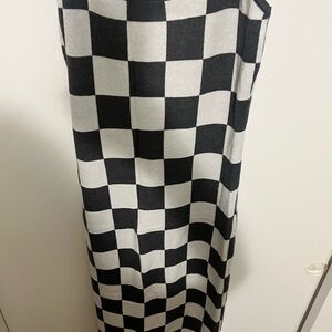 Checkered Black and White Skirt